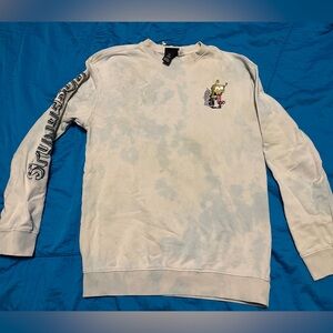 H&M Relaxed Fit SpongeBob Square Pants Sweatshirt White Blue Size S